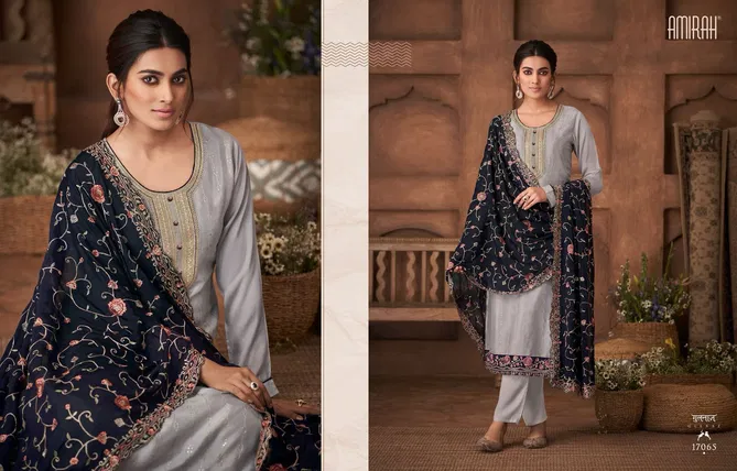 Amirah Gulnaz Vol 2 Chinnon Silk Designer Salwar Kameez Catalog